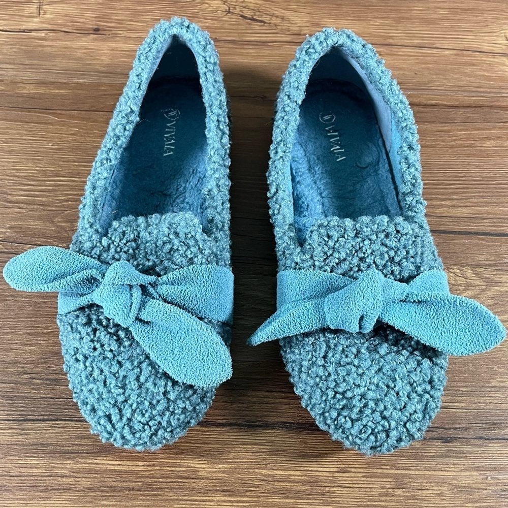 VIVAIA Audrey Faux Fur Slip-On Loafers Slippers‎ Women’s Size 8.5 (38.5) Shoes